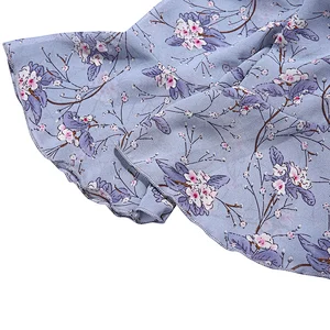 KAPU Spring Polyester flutter printed flower baby romper dress clothes