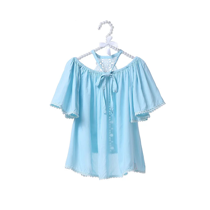 High Quality Summer Baby Girl's Off Shoulder Cotton  Tunic Top T-shirt