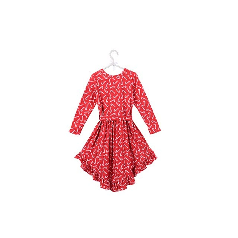 Fashionable Christmas Boutique High-low Dress for Girls Xmas Party