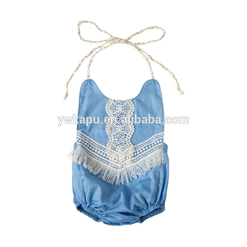 2018 summer newest style wholesale lovely spaghetti strap baby girl lace bubble Romper