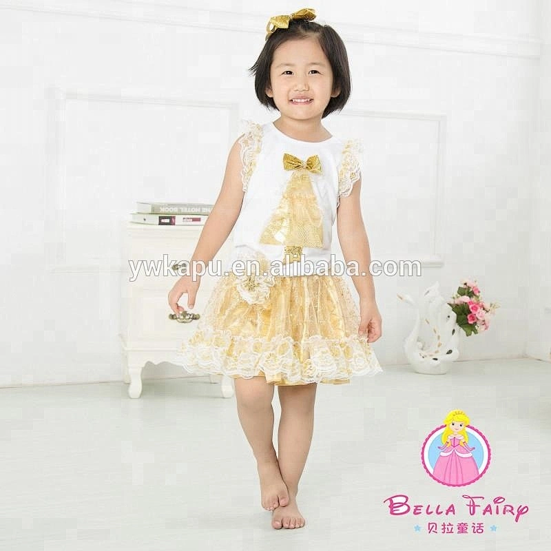 Kids clothing wholesale Christmas Tree Pattern Baby Top And Skirts Two Pieces Outfit