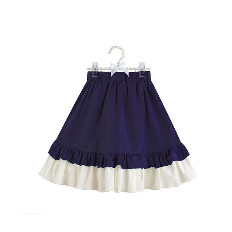 Baby girl's winter beautiful small flowers embroidered  ruffle multi layers skirt