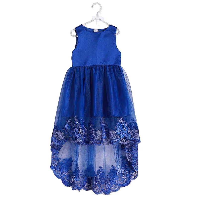 2019 Hot Sale Boutique Elegant Ball Gown Flower Girls Dresses Purple  Long Sleeves Applique Lace Tulle Children Wedding Dresses