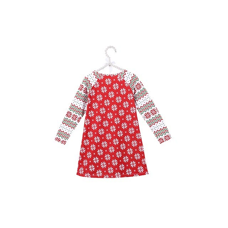 Good price hot sale kids Christmas costumes latest snow pattern girls dresses