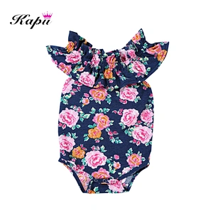 Newborn baby clothing floral baby girl rompers