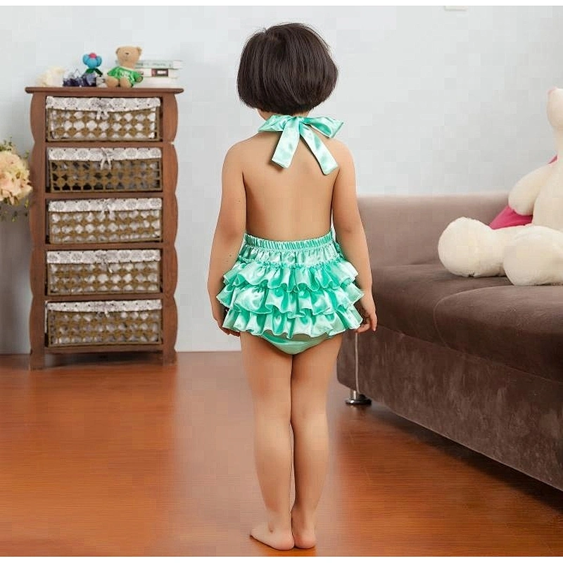 Hottest sale latest fashion infant girl sequin sparkle beach baby backless bubble romper