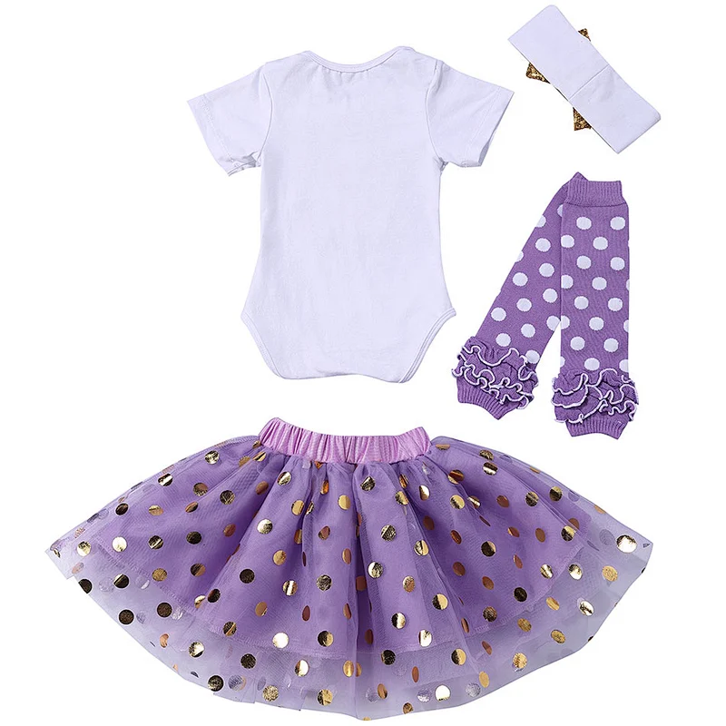 2019 My First Easter Toddler Girl Easter Outfit 4pcs baby clothing set