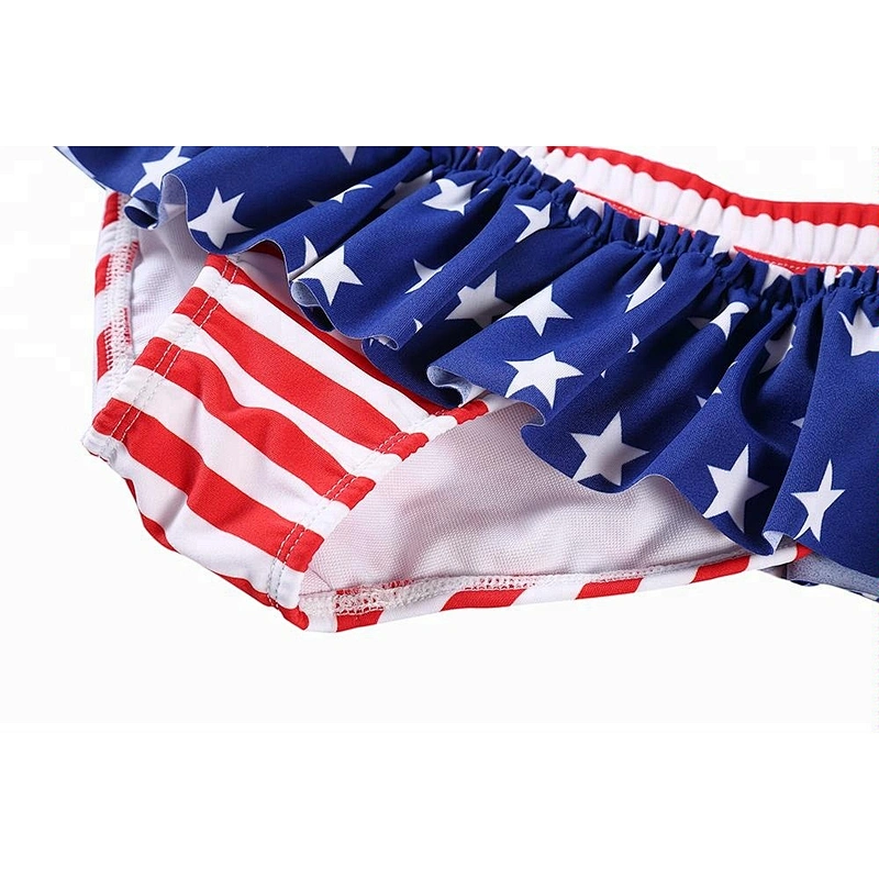 2018 Fashionable Cute Girls Swimwear Child Swimsuit Kids Bikini Swimsuit For 4th Of July