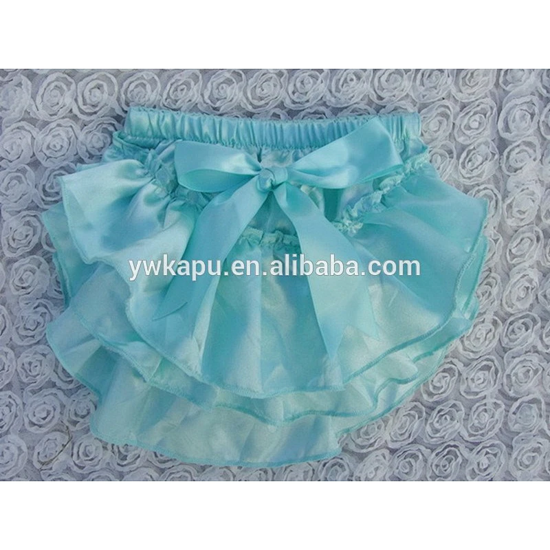 Fashional satin bloomer underwear diaper cover baby bloomers in stock for wholesale