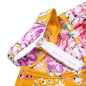 KAPU printing  designs long sleeve stylish printed flower young teen zipper top for small girl