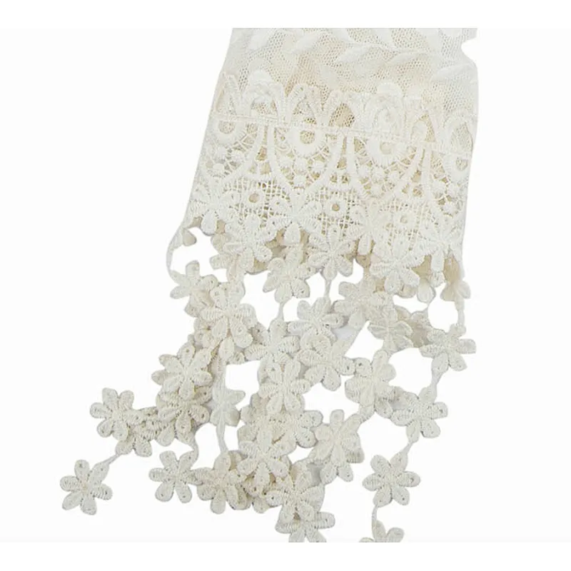 low price baby kid lace white embroidery scarf customizable