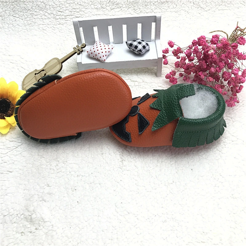 2019 Factory Direct Boutique Fancy Baby Girls Shoes  Halloween Pumpkin Toddler Shoes