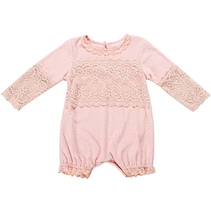 OEM service baby romper spring girl romper long sleeve lace romper clothes