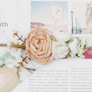 Wholesale  Children  Accessories Artificial Flower Twine Accessories For Baby Girls