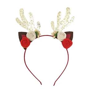 Wholesale Petti Flower Christmas Antlers Pinecone Baby girl headbands