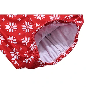 Fashionable Kids Girls Bell Sleeve Christmas Red Outfit