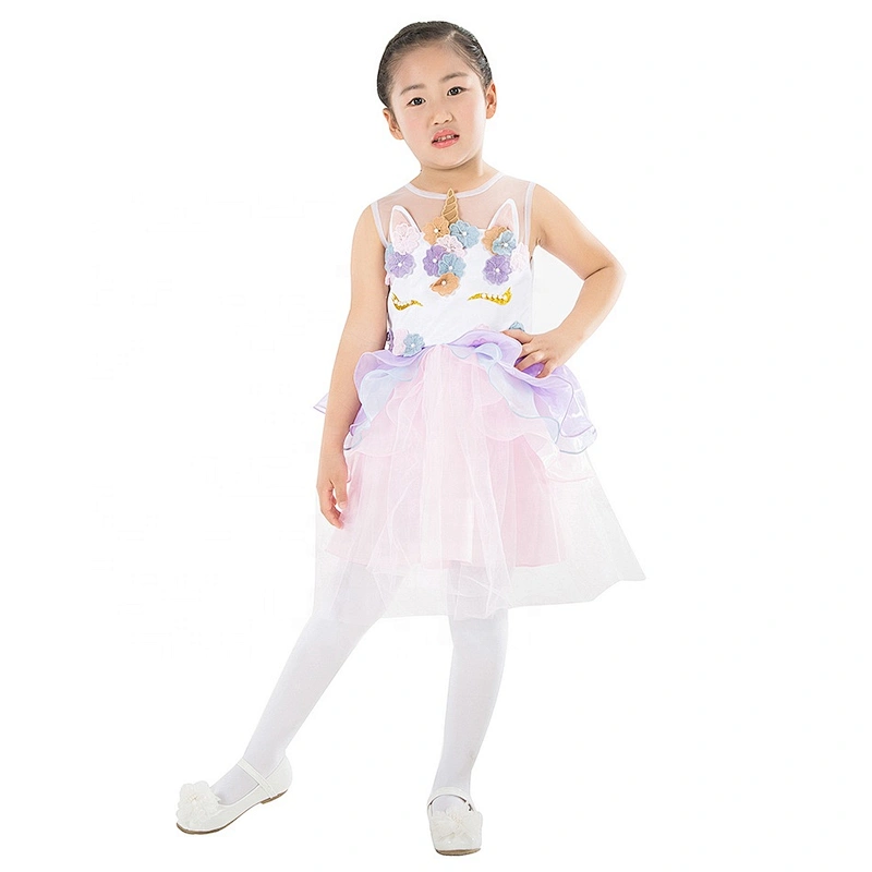 Cheap and Fine Kids Girls Beautiful Fluffy Tulle Unicorn Tutu Dress