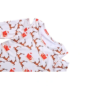 Hot selling beautiful girl boutique printing animal knee length dress