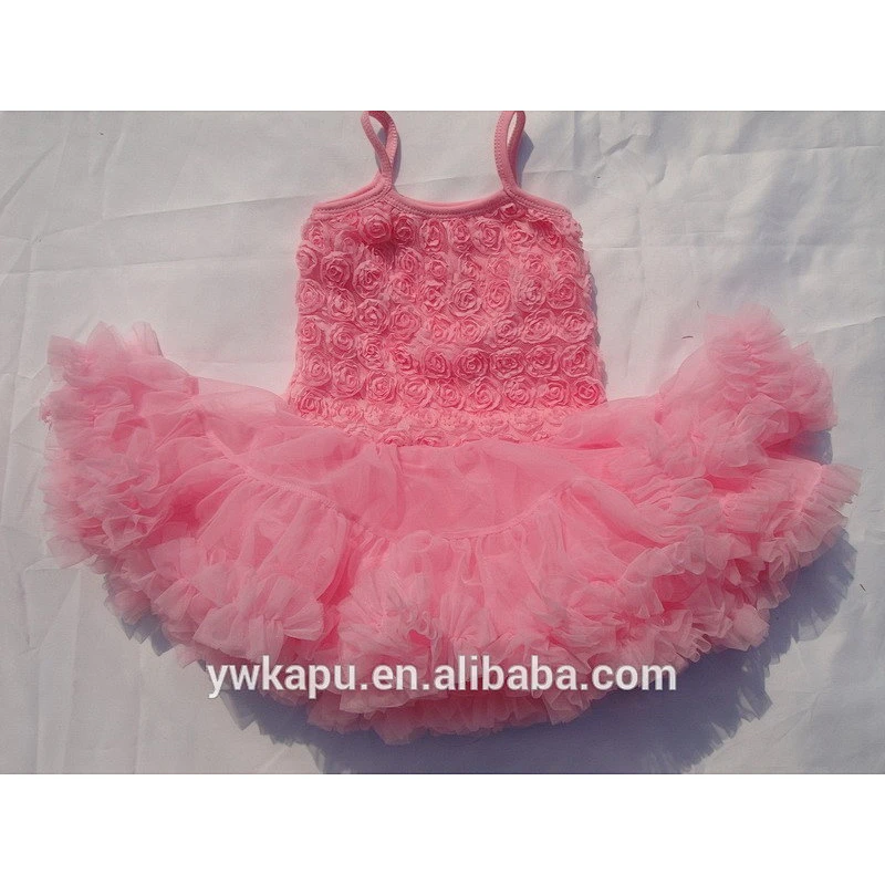 Baby Romantic Red Rosettes White Lace Bodysuit Pettidress Party Dress
