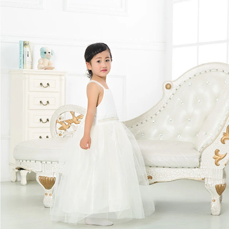 Lovely Baby Princess Flower Girl Wedding Dresses Pearl  Kids Party Frock