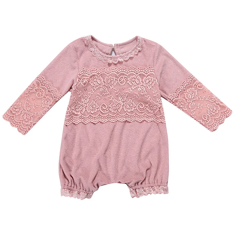 OEM service baby romper spring girl romper long sleeve lace romper clothes