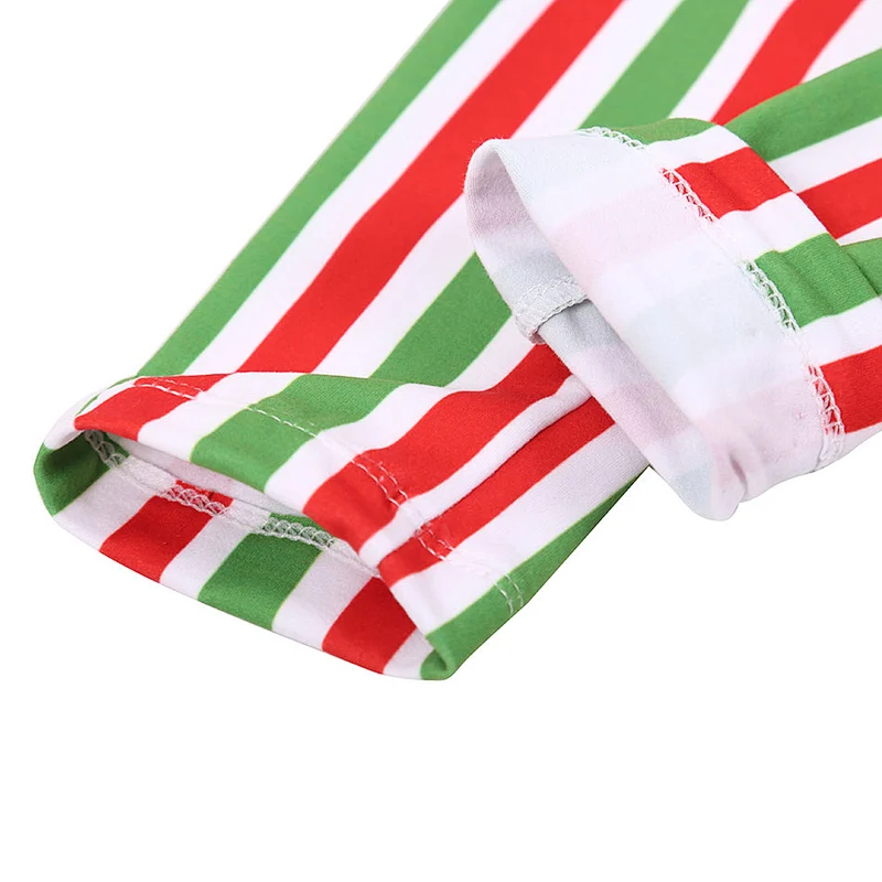 2018 Fall Fashionable Christmas Candy Print Kids Girls Striped T Shirt