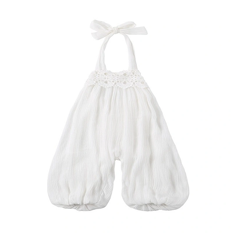 Wholesale Summer Baby Girl White Rompers Hot Sale Jumpsuit for Babies Kids Clothing Sets