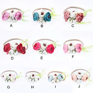 Handmade Nylon Baby Girl Headband with Flower