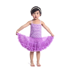2018 wholesale children clothes girls party dresses with rose design