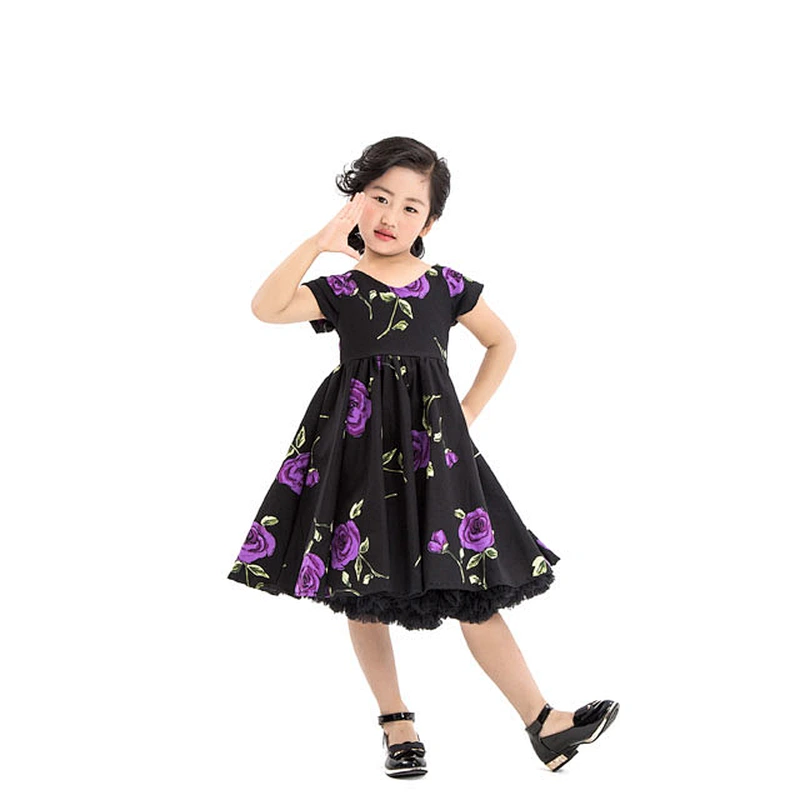 Vintage Design Wholesale Baby Girls Princess Dress Girls Long Puffy Party Dress