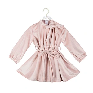 Custom Baby Girls Ruffle Long Sleeve T Shirt In Bulk Velvet Fashion TOP