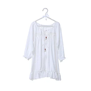 2018 beautiful children top wholesale girls party dress  tunic kids baby girl dresses