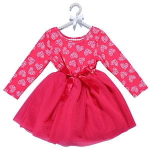 2019 comfortable spring girl dress children clothes girl long sleeve tulle dress