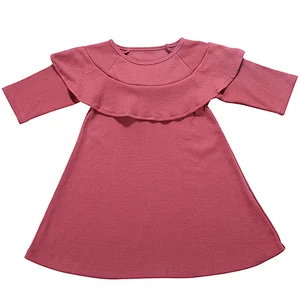 Solid Color Kids  Top Baby Tunic Dress Cute Boutique Girls Dresses Baby Cotton Dress Wholesale