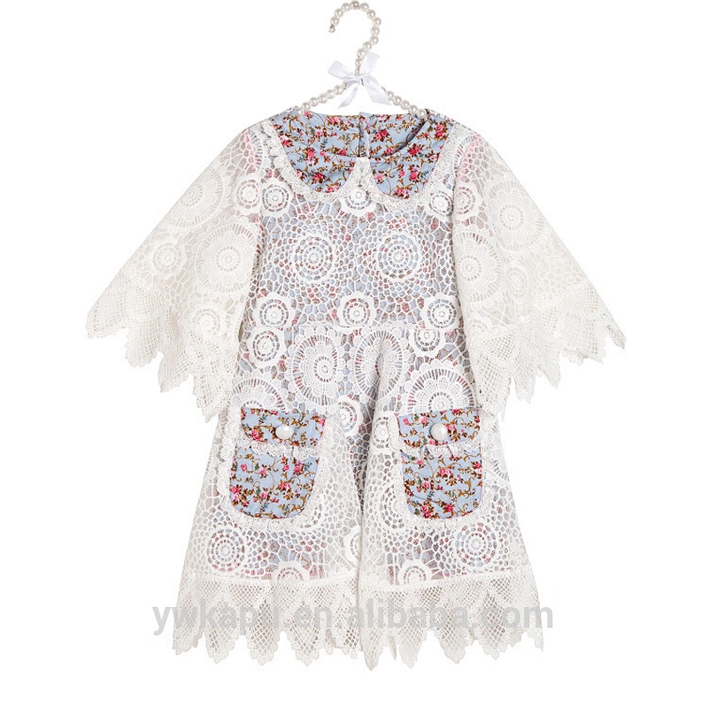 Girls Party Dress Lace Covered Cotton Party Dress For Spring Children Frocks Designs