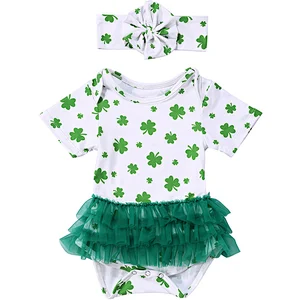 Wholesale Children's Boutique Clothing St. Patricks Day Baby Rompers