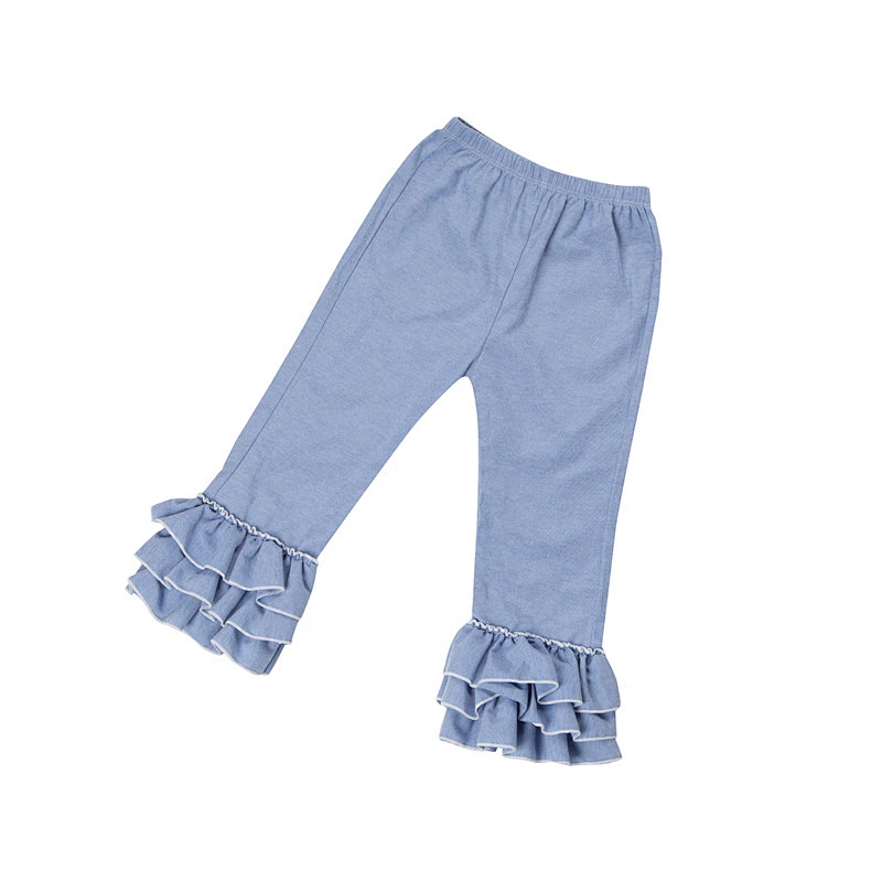 Great sell lovely kids long sleeves cotton  newborn baby ruffle pants baby girls  pants & shorts