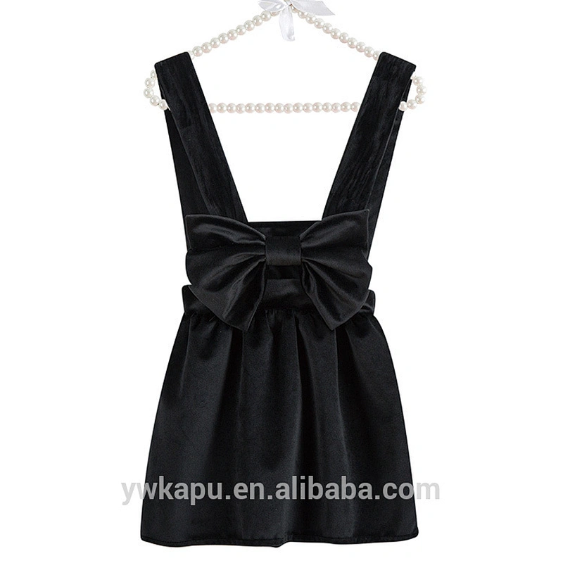 Girl's Pure Cashmere Like Bell Knitted Soft Strap Dress For Children