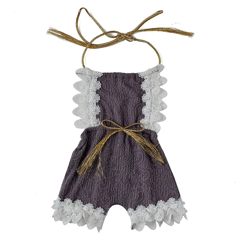 Summer cotton baby girl sleeveless  jumpsuit clothes baby ruffle romper