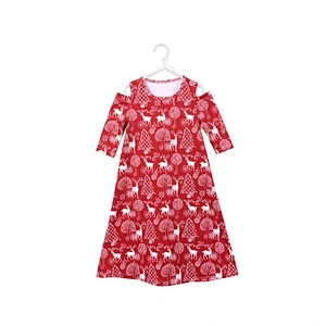 High Quality New Fashion Girls Christmas Outfits Party Dress for Kids