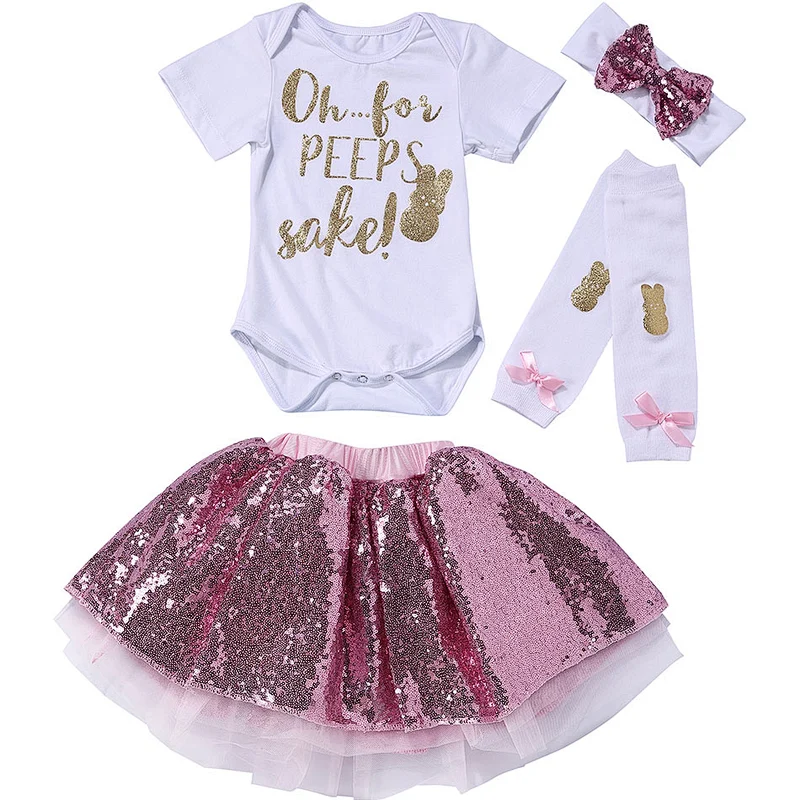 Spring kids boutique outfit wholesale children's clothes girls easter clothing