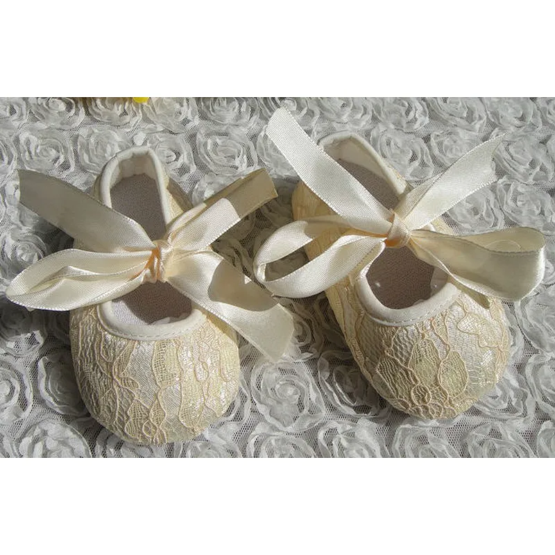 2019 Wholesale High Quality  Flower Baby Girl Shoes l Lace Shoes Toddler Soft Bottom Baby Shoes