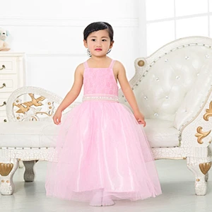 Lovely Baby Princess Flower Girl Wedding Dresses Pearl  Kids Party Frock