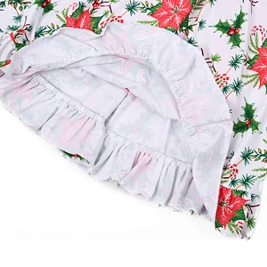 Fashion Blouse for Kids Girls with Ruffle Swing and Lace Square Collar Desgin