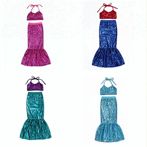 Wholesale sequin bikini swimwear mermaid girl costume fourth of July outfit