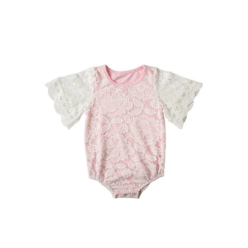 Best Selling Cute Lace Flower Romper For Baby Girl Romper