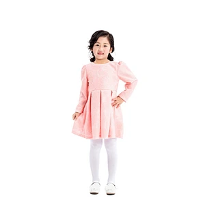 Baby Girls Lace Long Sleeve Dresses  Wedding Children  Fashion Spring Autumn White Clothes Dress