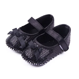 2019 Best Adorable Newborn Kid Bow Shoes Sequin Toddler baby Shoes For Girl