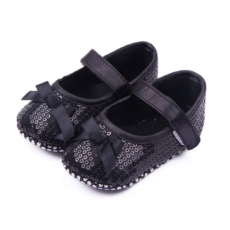 2019 Best Adorable Newborn Kid Bow Shoes Sequin Toddler baby Shoes For Girl