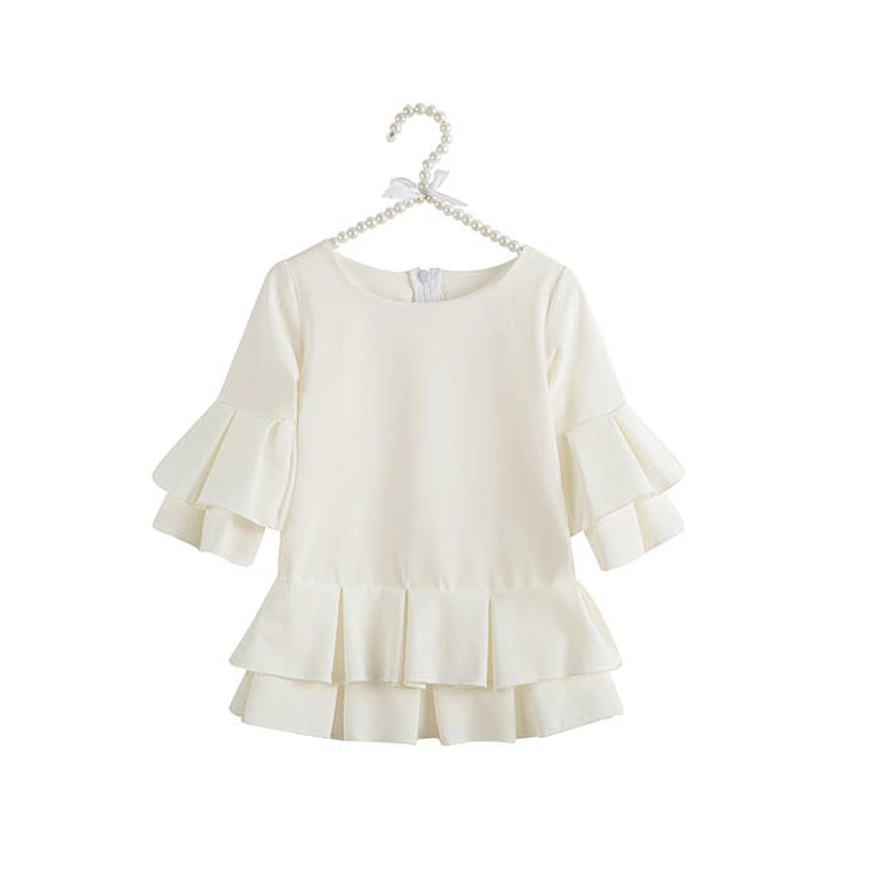 Latest Designs Lovely Baby Girls Printing Long Sleeve Dress Girls Clothing Wholesale Girl Dress One Piece